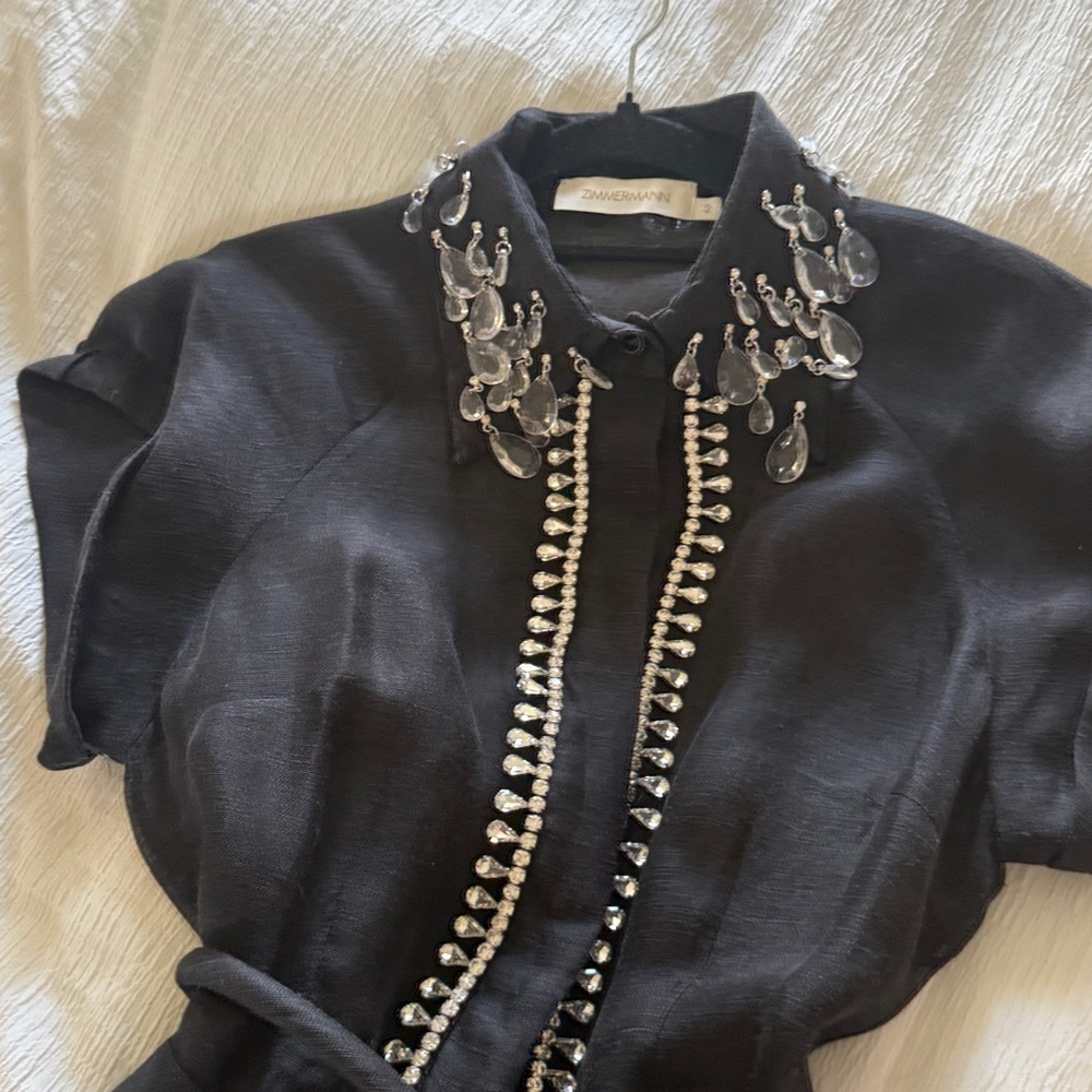Zimmermann Black Sheer Mini Dress - Picture 4 of 7